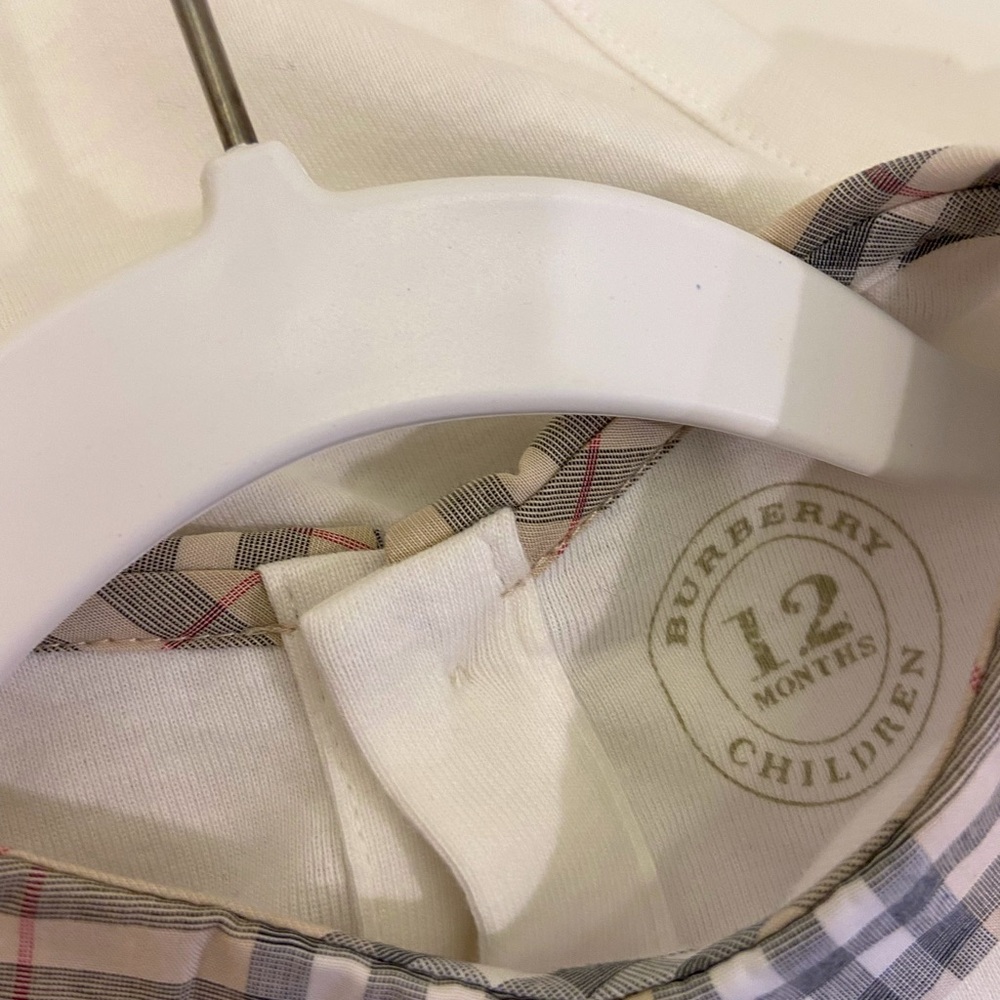 Like new Burberry baby one piece 12M